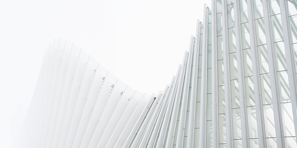 Glass and steel facade detail
